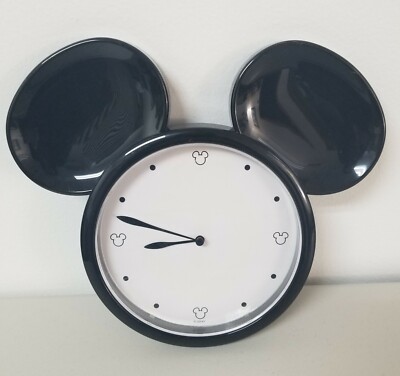 Disney Mickey Mouse Ears Wall Clock Wellgain® Quartz #HQ3268