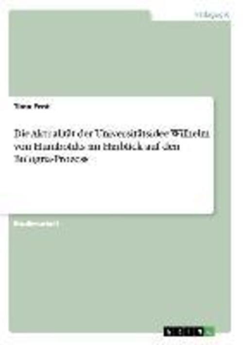 Thumbnail - Die Aktualität Der Universitätsidee Wilhelm Von Humboldts Hinblick Auf