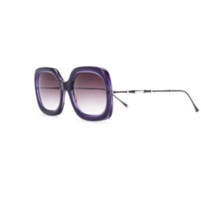 Matsuda M2035 Rectangle Sunglasses Deep Purple w/Grey Gradient Lenses. New Matsuda M2035 Rectangle Sunglasses Deep Purple w/Grey  main image 2