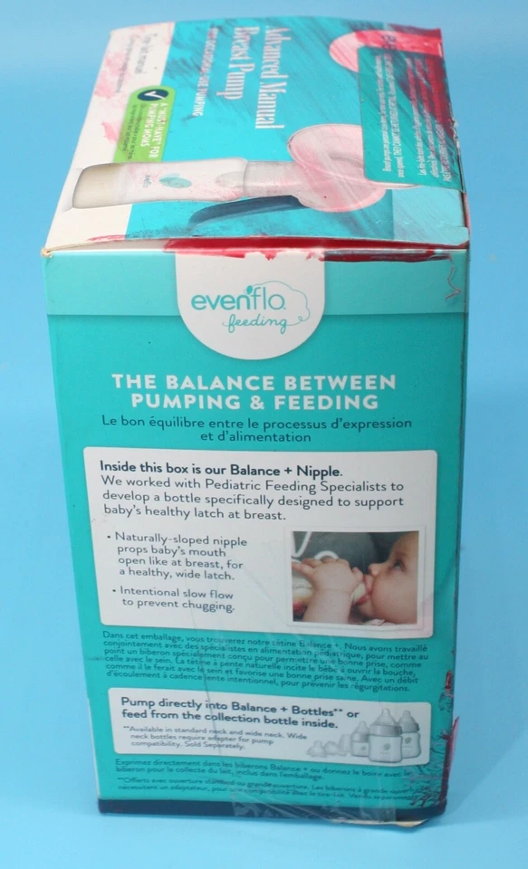EVENFLO ~ Advanced Manual Breast Pump ~ BPA Free ~ Lightweight ~ Pivoting Handle - Image 4 of 4