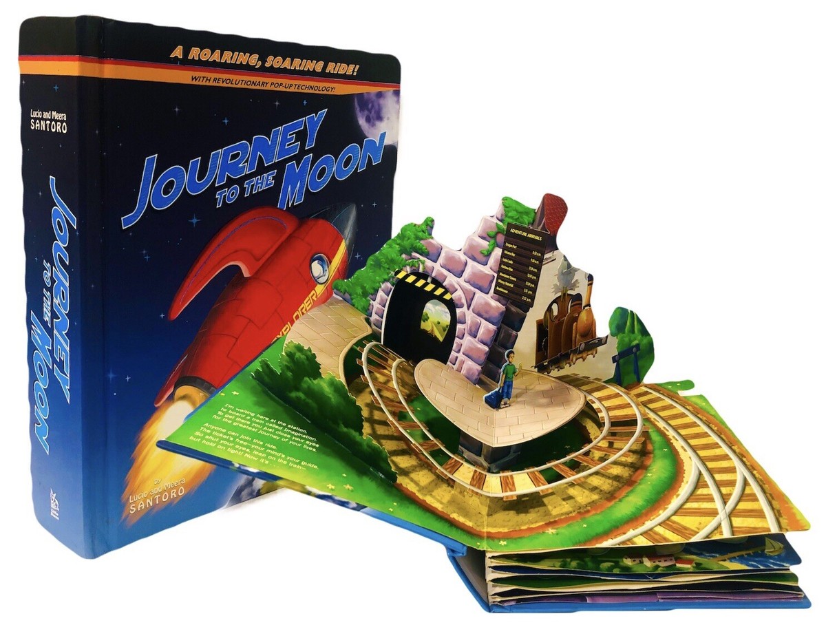 Journey to the Moon Pop Up Book, Space Kids First Edition Lucio