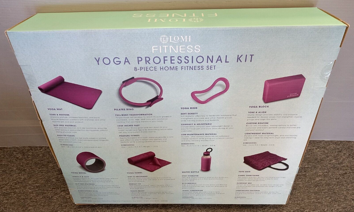 Lomi Fitness - Kit professionnel de yoga 8 en 1 8 pièces kit de fitness