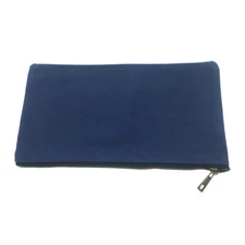 Blue Canvas Tool Bag with Metal Zippers Hardware Quick storage Bag 12x 6.5 inch