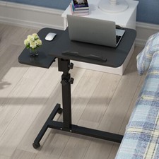 Over Bed Table Tray Adjustable Height  Mobility Aid Hospital Chair Laptop Tray