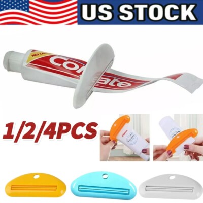 Plastic Tube Squeezer Toothpaste Dispenser Holder Rolling Bathroom Extract