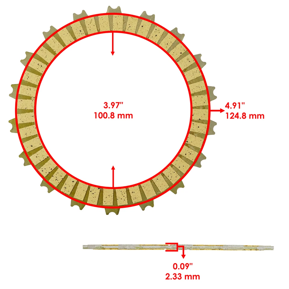 Clutch Friction Plates Kit for Honda CB500F CB500FA CB500X CB500XA ABS 2013-2018 - Image 2 of 4