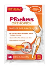 Plackers OrthoPick Floss for Braces 36 Pack Orthodontic Flossers - Ortho Placker