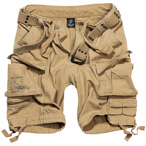 BRANDIT Bermuda Pantaloncini uomo militare SAVAGE VINTAGE SHORTS Over size  Beige | eBay