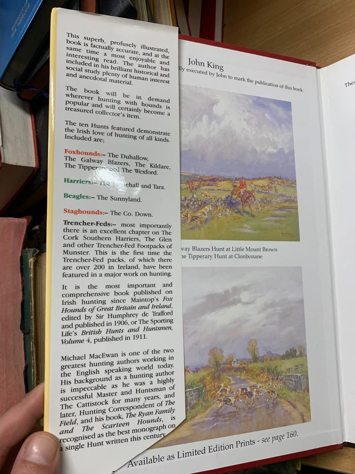 1996 *SIGNED COPY* "TEN GREAT IRISH HUNTS" 1kg ILLUSTRATED HARDBACK BOOK (P6) - Image 4 of 4