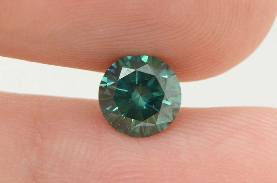 Round Shape Diamond Loose Fancy Green Color 1.02 Carat VS2 Certified Enhanced - Image 4 of 4