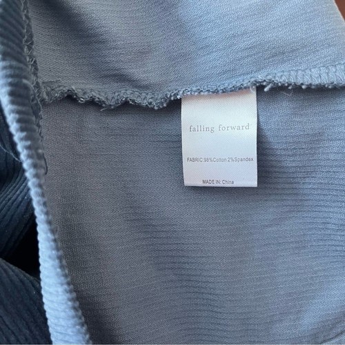 Falling Forward Corduroy Knitted Buttoned Turtleneck Top Sweatshirt Size Small - Picture 7 of 7
