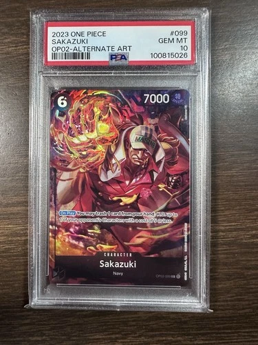 Sakazuki 2023 One Piece OP02 Alternate Art #099 PSA 10