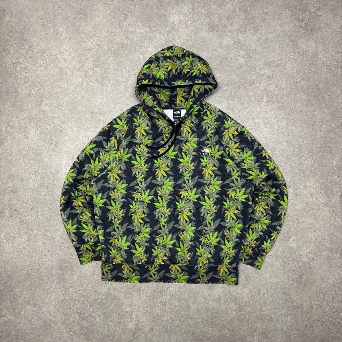 The North Face x Supreme Leaf Print Pullover Hoodie (L) | eBay UK