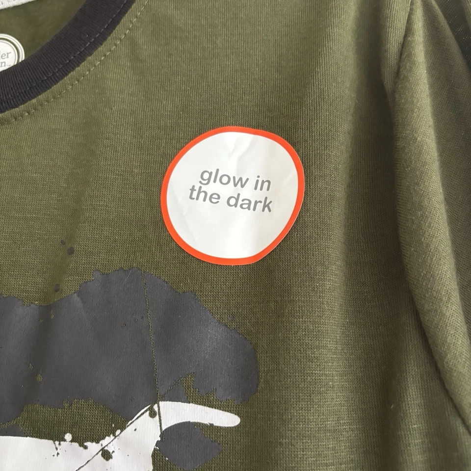 Wonder Nation зарево в темноте мальчиков Pjs Sz XL 14/16 Dino рубашка шорты брюки новый с Ярлыками - Изображение 3 из 4