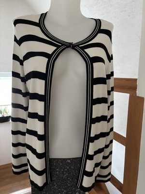 Cardigan Set, 2teilig, Comma in blau (42) und schwarz-weiß gestreift (44)