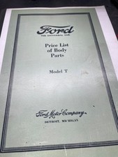 Ford Price List Of Body Parts Model T