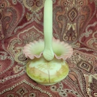 Vintage FENTON Burmese Glass Basket Hand Painted