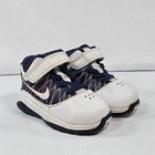Nike LeBron 7 Kids Sneakers White Navy Blue Hook and Loop Toddler Size 5c 2010