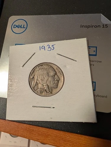 1935 Philadelphia Buffalo Nickel Full Date Almost Full Horn