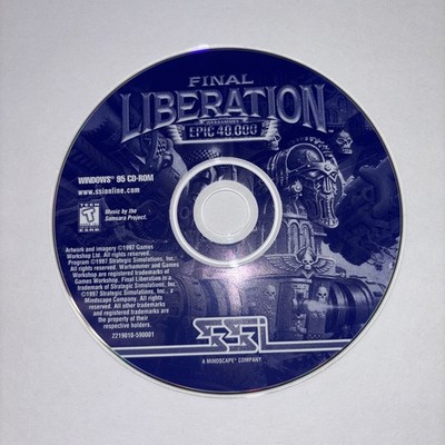 Final Liberation Warhammer Epic 40,000 Videogame (PC, 1997) Disc Only