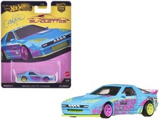 Hotwheels JBK60 Mazda RX7 FC PANDEM Blue with Graphics "Silhouettes"