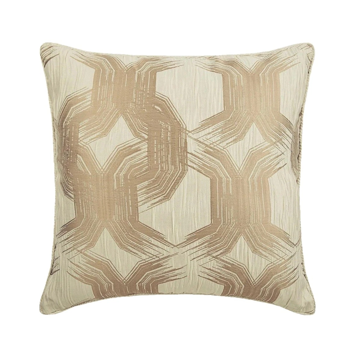 Throw Pillow Cover Beige 16"x16", Sofa Decor Silk - Pearl Beige Mystery