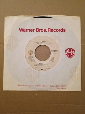 Devo Whip It & Turn Around 45 RPM Record 1980 With Sleeve