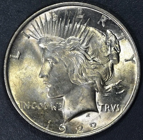 1922 $1 PEACE SILVER DOLLAR KM# 150 Grade:  Choice BU A6043