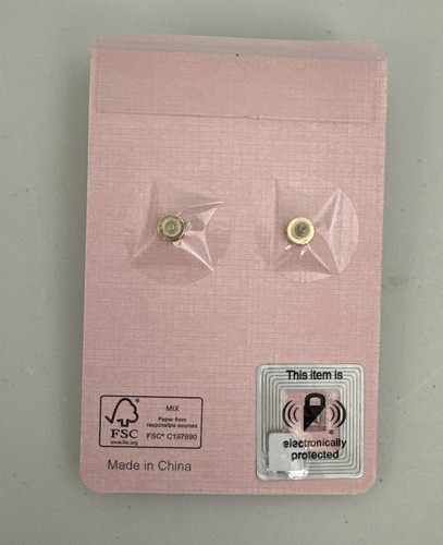 Pendientes colgantes Piper K rosa y oro mariposa pintados a mano circonita cúbica - Imagen 5 de 8