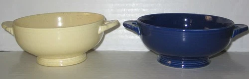 2 - Vintage Fiesta, Fiestaware Pottery Cream Soup Bowls