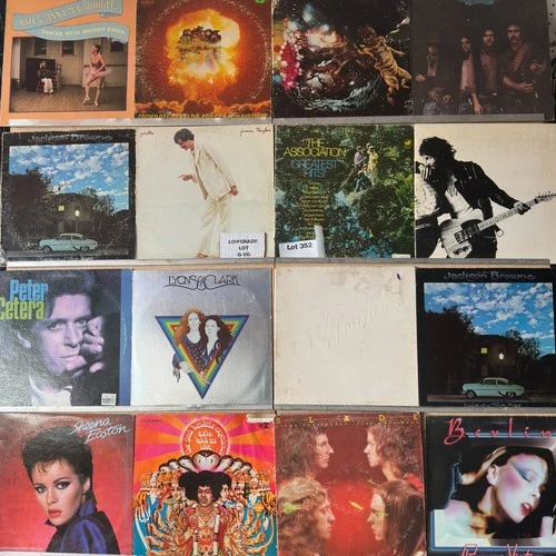 16 LP Low/Midgrade Rock Lot Bruce Springsteen Jackson Browne Peter Cetera G+ VG