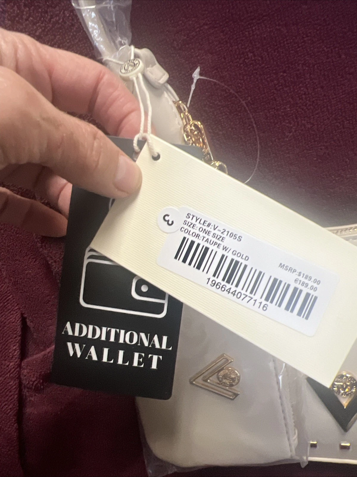 Borsa a tracolla hobo Valentino Orlandi con manico superiore con portafoglio extra.