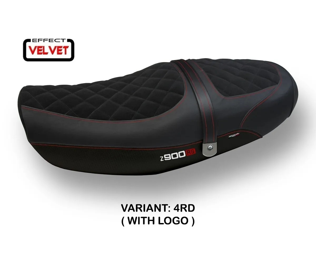 Seat saddle cover Natal Black Velvet Red TPZ KAWASAKI Z 900 RS 2018 2026 gT