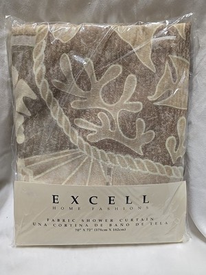 Excell Home Fashions  Fabric Shower Curtin 70x72