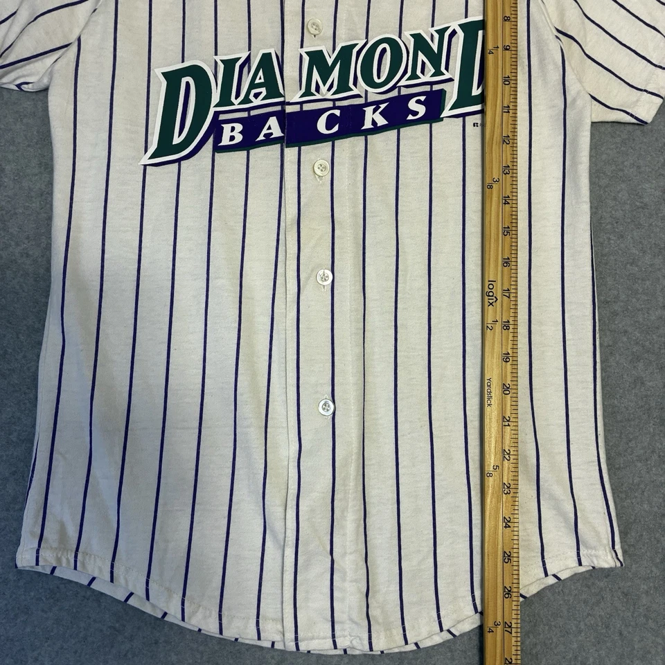 Arizona Diamondbacks Russell Athletic Jersey  USA Made Youth Xl Pin stripe VTG - Image 3 of 4