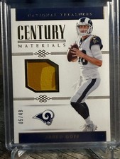 2017 Panini National Treasures - Century Materials Jared Goff #72 Prime /49...