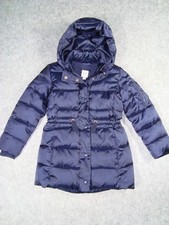 GAP Kids Hooded Puffer Jacket Youth Small Regular Navy Blue Winter Coat