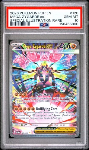 2026 POKEMON POR EN-PERFECT ORDER #120 MEGA ZYGARDE EX PSA 10
