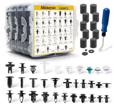 Clips de retención para automóvil 1101 piezas Kit de sujetadores automáticos 32