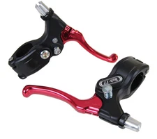 Dia-Compe Tech 77 BMX Locking  Brake Lever Pair Set   Freestyle  Red / Silver