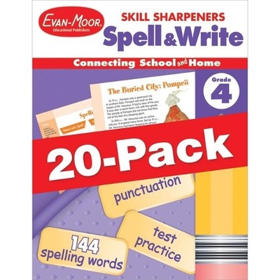 Skill Sharpeners: Spell & Write, Grade 4 Class Pack by Evan-Moor Educational Pub