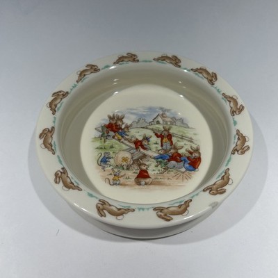 Royal Doulton Bunnykins Baby Bowl Teeter Totter SeeSaw 6 1/4 x 1 5/8 Inch