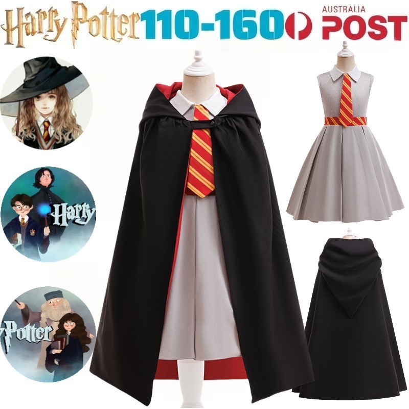 Harry Potter Hermione Granger Disfraz Juegos con disfraces Niña Capa Vestido Gryffindor Uniforme