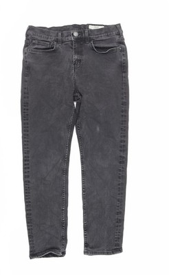 Marks and Spencer Damen Schwarz Baumwolle Gerade Jeans Größe 12 L25 Schmal Reißverschluss