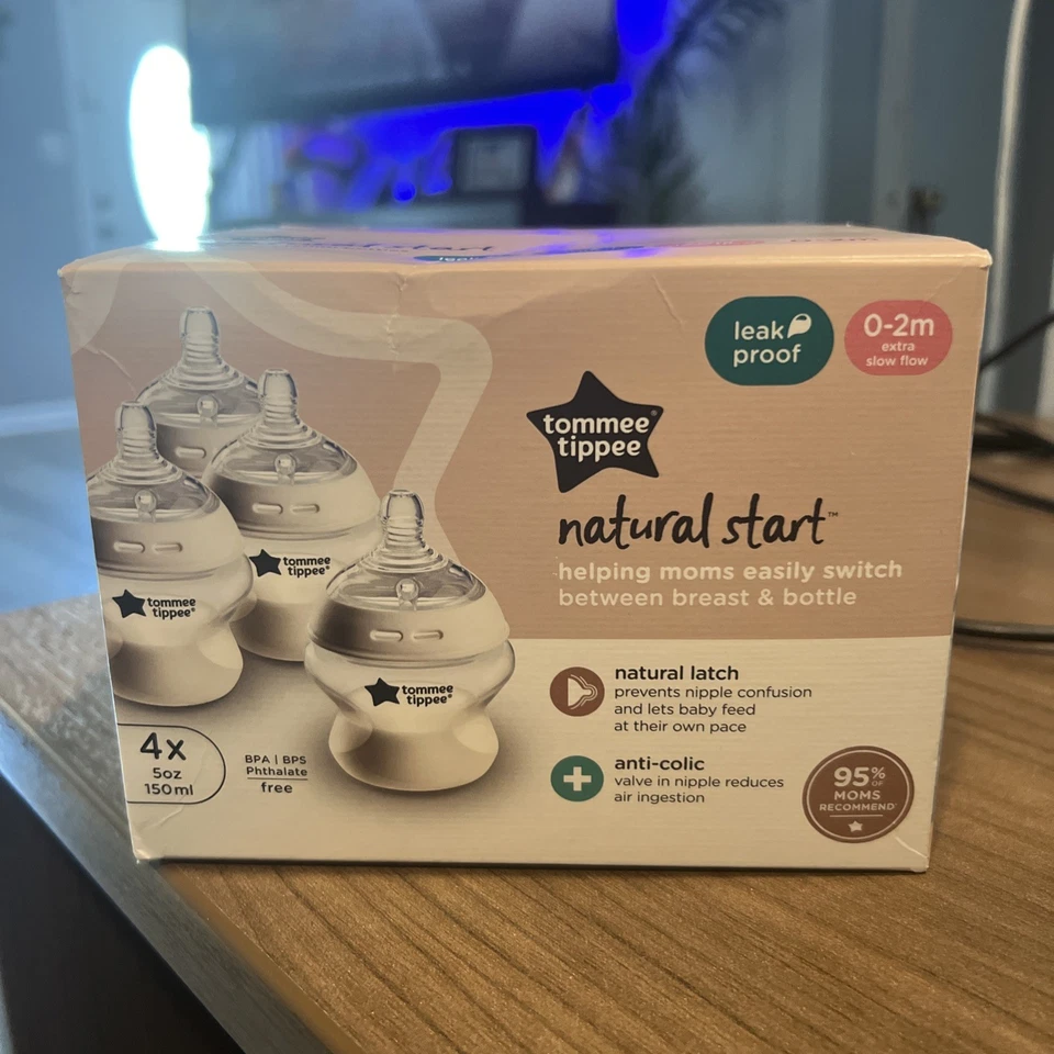 Tommee Tippee 4-pk Closer To Nature 5 oz. Biberones - Recién nacido flujo extra lento Foto 3 de 4