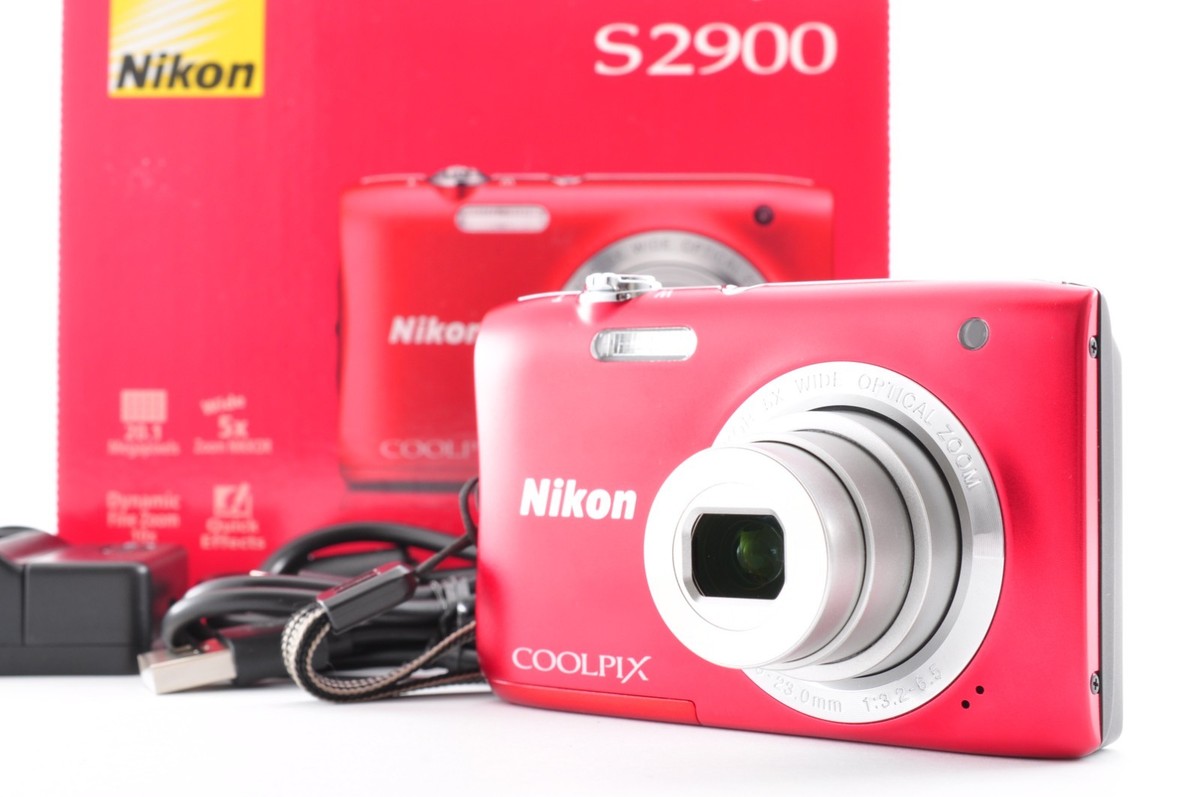 Nikon COOLPIX S2900 レッド　コンパクトデジタルカメラ Nikon Coolpix S2900 Red Near Mint Compact Digital Camera