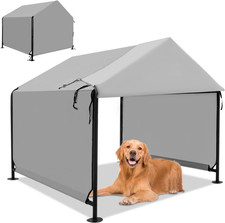 Xlarge Outdoor Dog House 4'X4'X3.6' for Large Dogs, Animal Shelter with Upgraded
