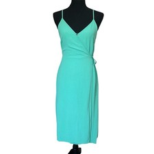 Nine West small green wrap dress