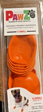 Protex Pawz Rubber Dog Boots 8 Pack Size XS Waterproof Disposable Reusable Shoes