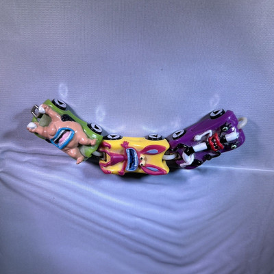 Mini Diecast Toy Cars Lot of 3 w/ Character Tops Multicolor